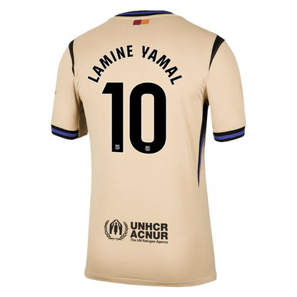 LAMINE YAMAL #10 Barcelona Mens Away Soccer Jersey 2025/26 Yellow