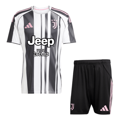 Juventus Mens Home Soccer Kit 2025/26 Black&White