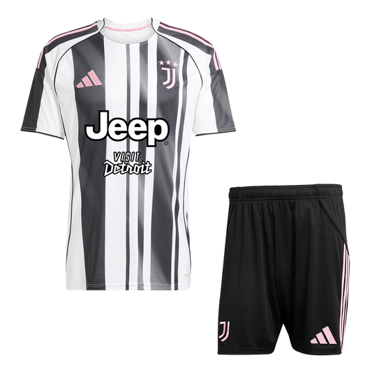 Juventus Mens Home Soccer Kit 2025/26 Black&White