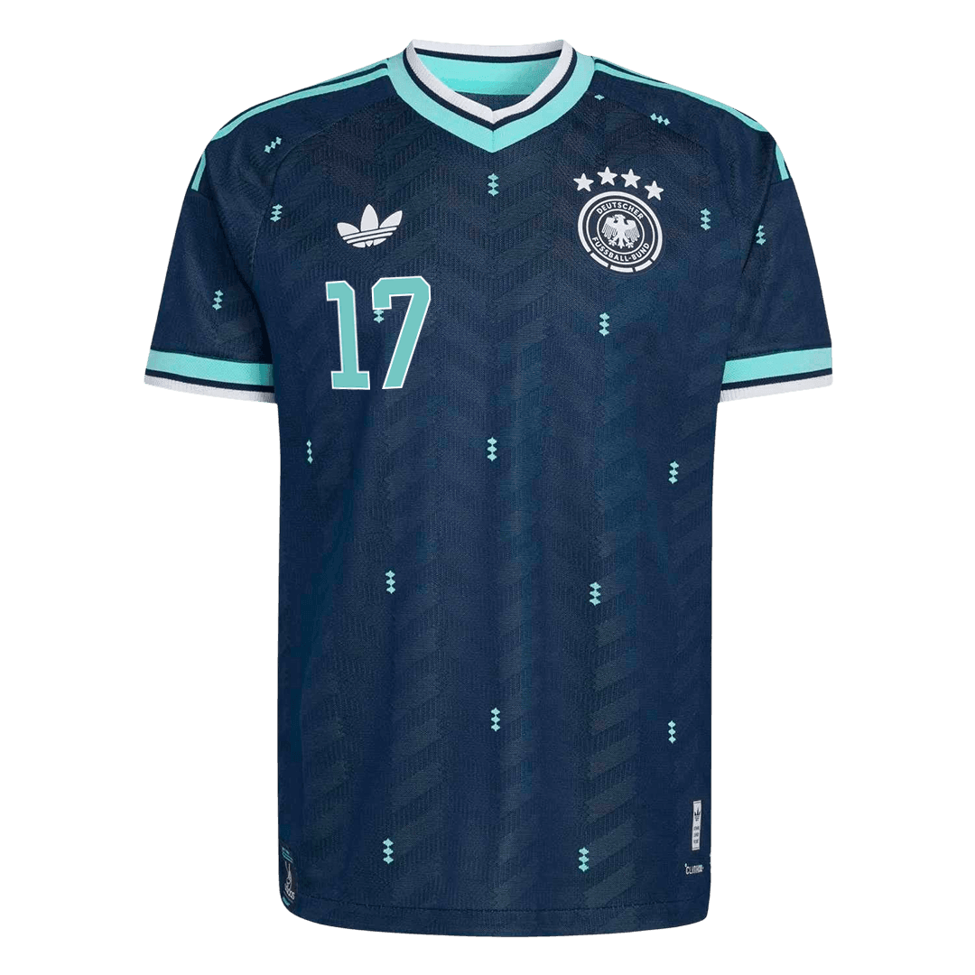 WIRTZ #17 Germany Mens Away Soccer Jersey World Cup 2026 Navy - Player Version
