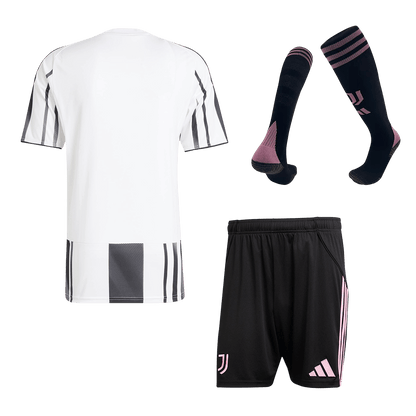 Juventus Mens Home Soccer Full Set 2025/26 Black&White