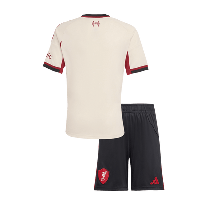 Liverpool Kids Away Soccer Kit 2025/26 White