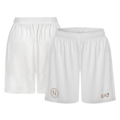 Napoli Mens Away Soccer Shorts 2025/26 White