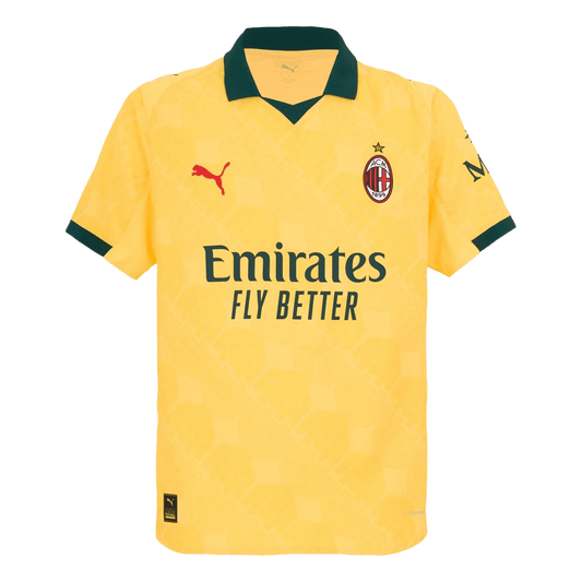 AC Milan Mens Third Away Soccer Jersey 2025/26 Yellow - Player Version