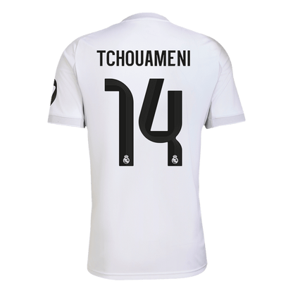 TCHOUAMENI #14 Real Madrid Mens Home Soccer Jersey 2025/26 White [PREMIUM]