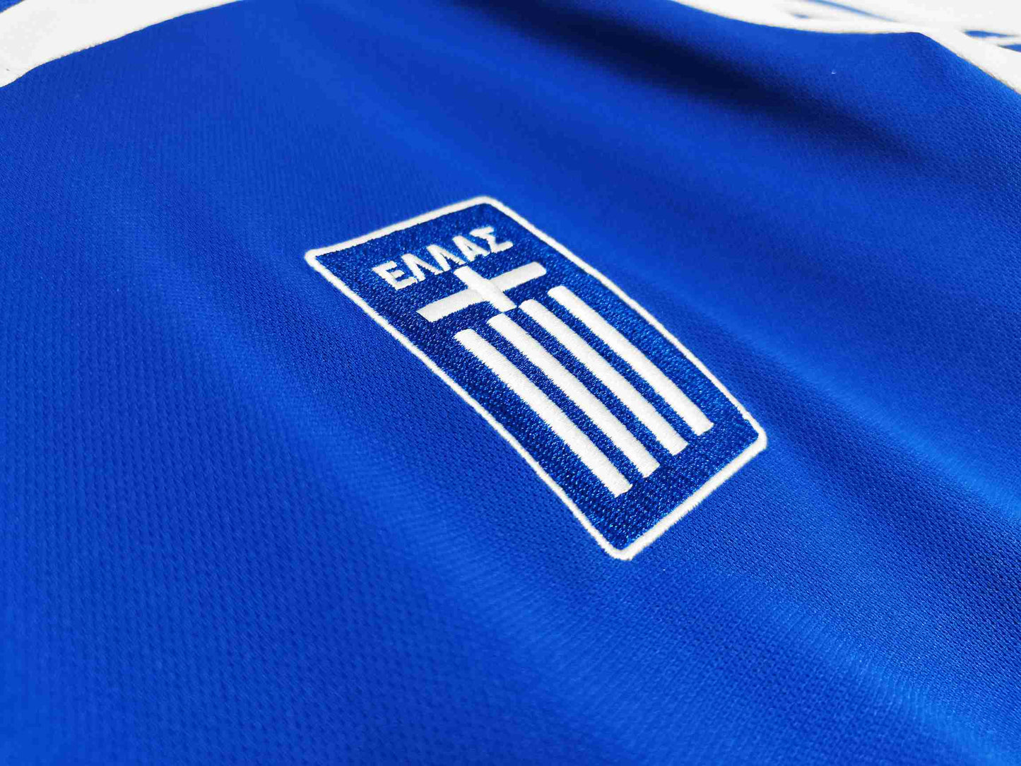 Retro Greece Mens Home Soccer Jersey 2004 Blue