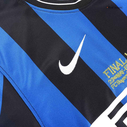 Retro Inter Milan Mens Home Soccer Jersey UCL Final UCL 2009/10 Black&Blue