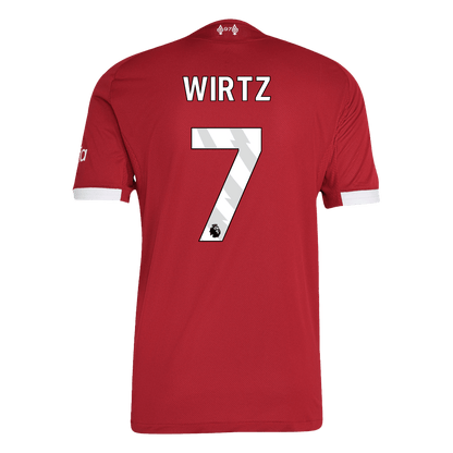 WIRTZ #7 Liverpool Mens Home Soccer Jersey 2025/26 Red - Player Version