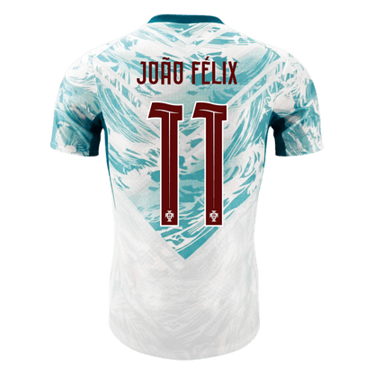 JOÃO FÉLIX #11 Portugal Mens Away Soccer Jersey World Cup 2026 White&Green - Player Version