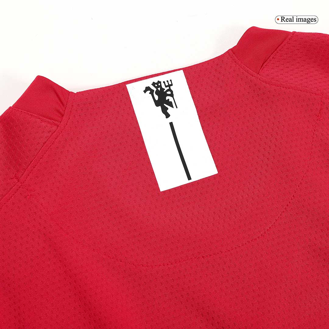 Retro Manchester United Mens Home Long Sleeve Soccer Jersey 2007/08