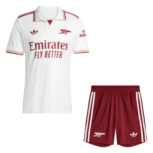 Arsenal Mens Third Away Soccer Kit 2025/26 White