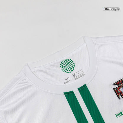 Retro Portugal Mens Away Soccer Jersey 2012 White