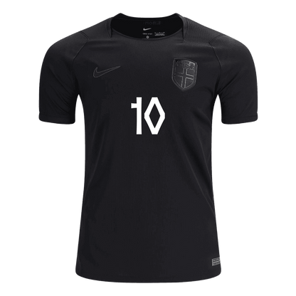 ØDEGAARD #10 Norway Mens Away Soccer Jersey World Cup 2026 Black