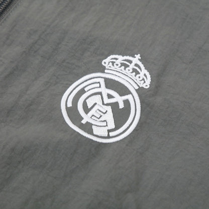 Real Madrid Mens Windbreaker Jacket 2025/26 Gray