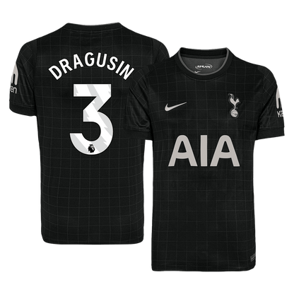 DRAGUSIN #3 Tottenham Hotspur Mens Away Soccer Jersey 2025/26 Black