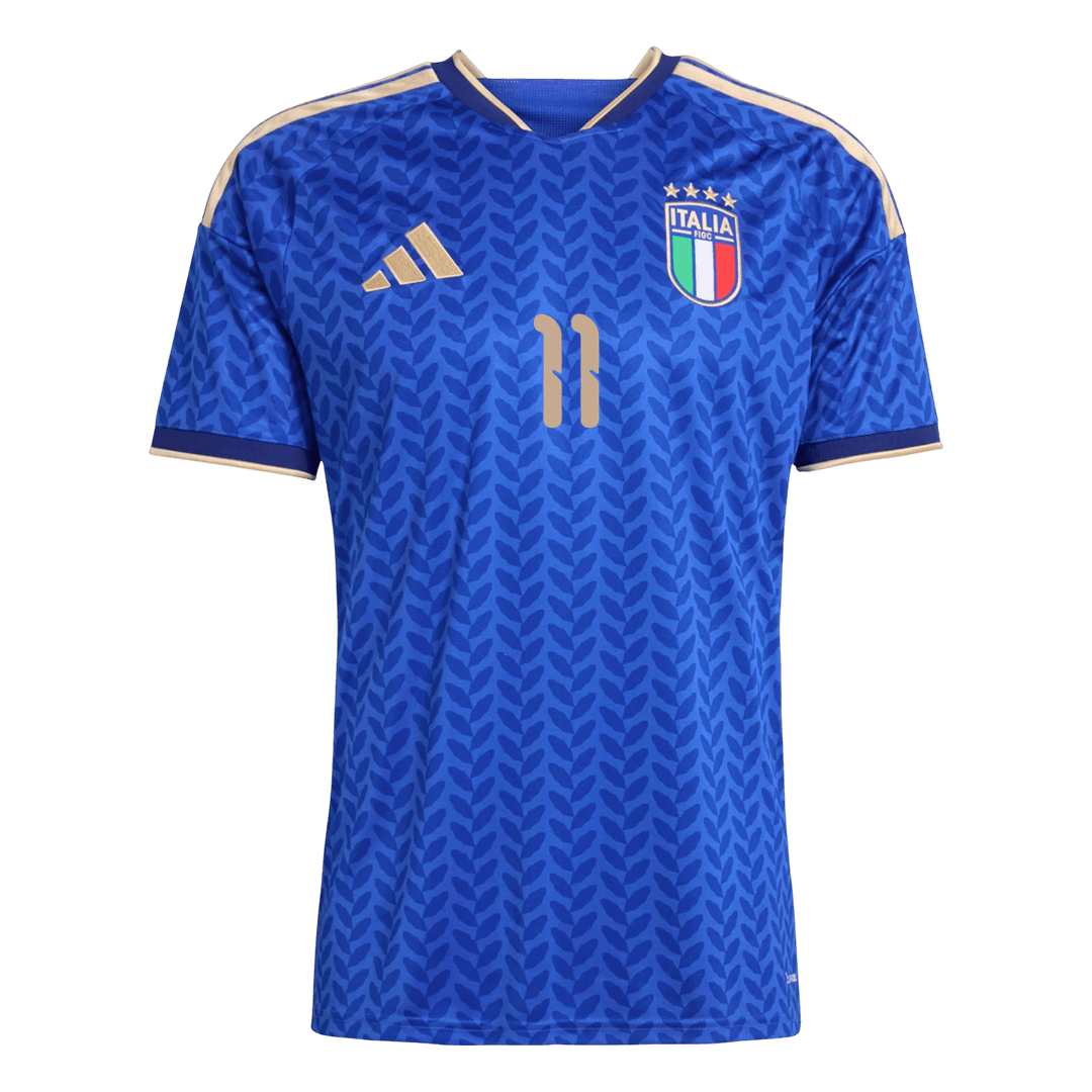 RASPADORI #11 Italy Mens Home Soccer Jersey World Cup 2026 Blue [PREMIUM]