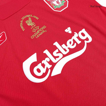 Retro Liverpool Mens Soccer Jersey UCL 2005 Red