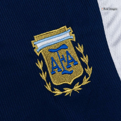 Retro Argentina Mens Away Soccer Jersey 1998 Navy