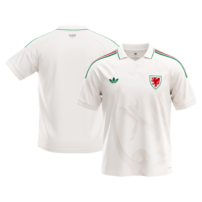 Wales Mens Away Soccer Jersey World Cup 2026 White