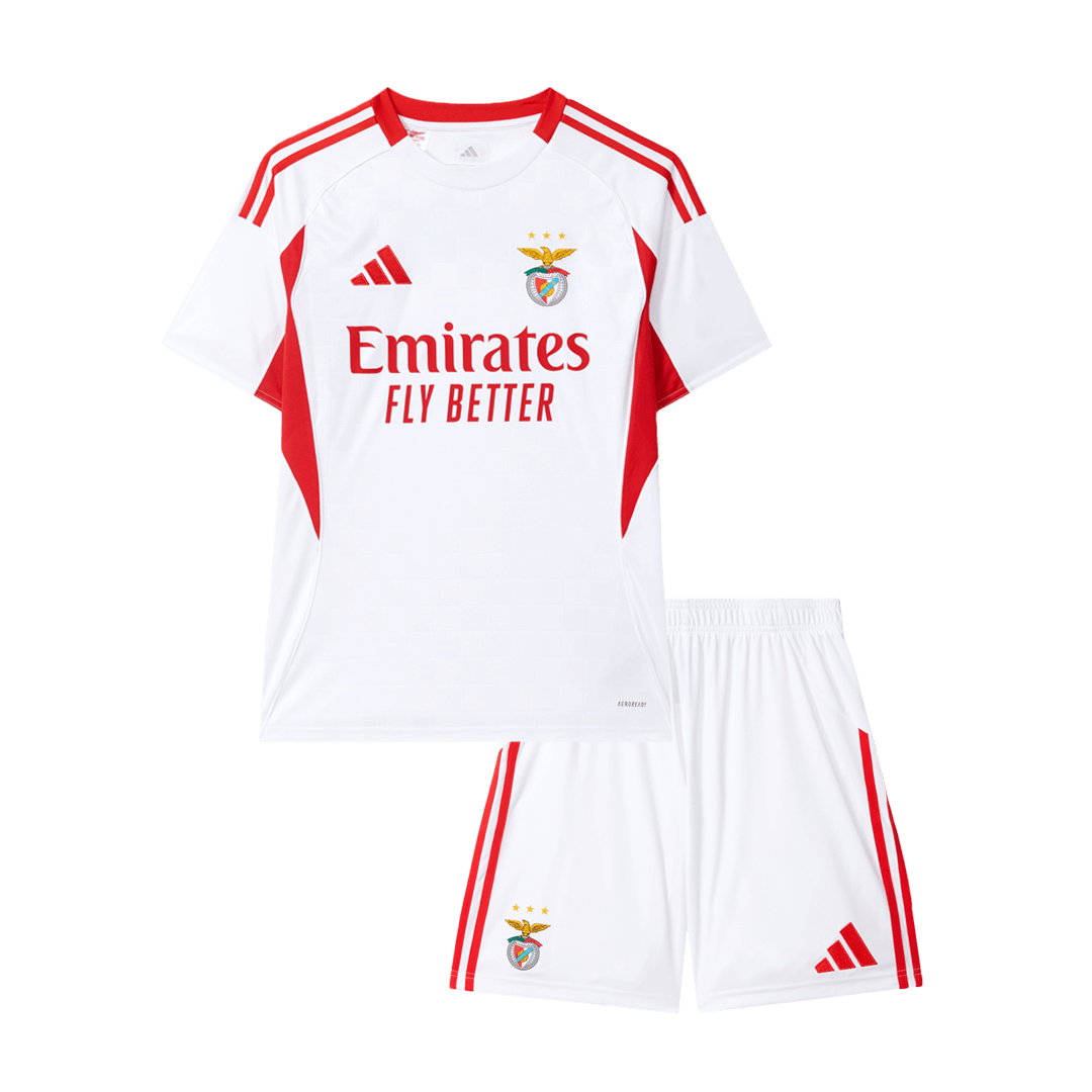 Benfica Kids Third Away Soccer Kit 2025/26 White