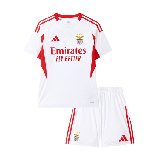 Benfica Kids Third Away Soccer Kit 2025/26 White