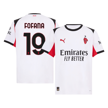 FOFANA #19 AC Milan Mens Away Soccer Jersey 2025/26 White