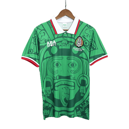 Retro Mexico Mens Home Soccer Jersey 1998 Green