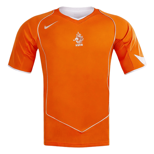 Retro Netherlands Mens Home Soccer Jersey 2004 Orange