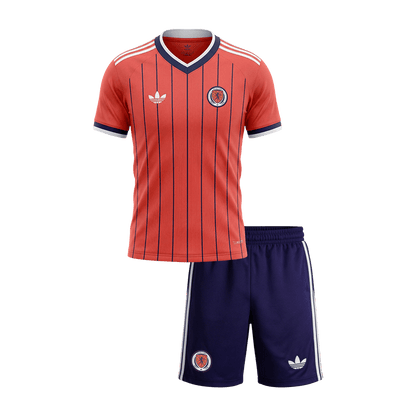 Scotland Kids Away Soccer Kit World Cup 2026 Coral