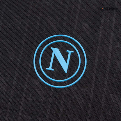 Napoli Mens Third Away Soccer Jersey 2025/26 Black