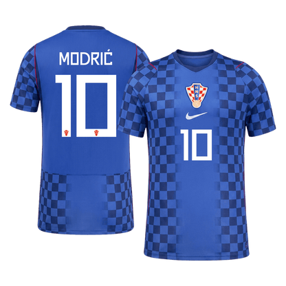 MODRIĆ #10 Croatia Mens Away Soccer Jersey World Cup 2026 Blue - Player Version