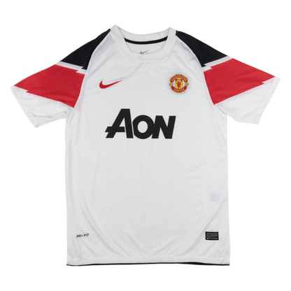 Retro Manchester United Mens Away Soccer Jersey 2010/11 White