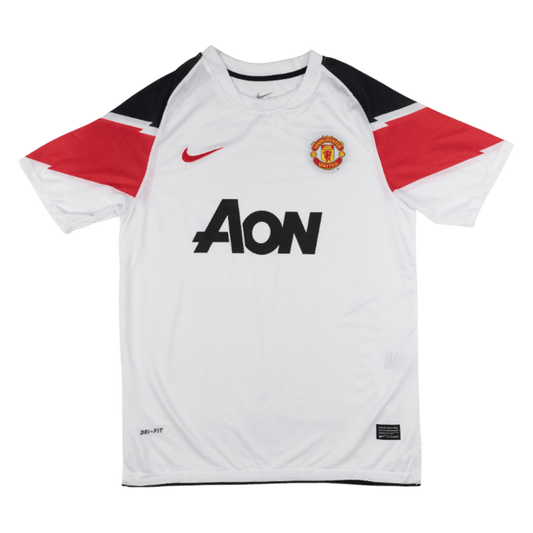 Retro Manchester United Mens Away Soccer Jersey 2010/11 White