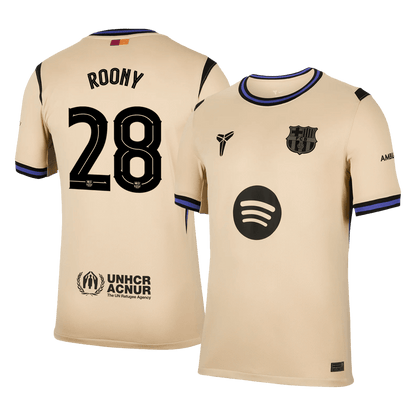 ROONY #28 Barcelona Mens Away Soccer Jersey 2025/26 Yellow