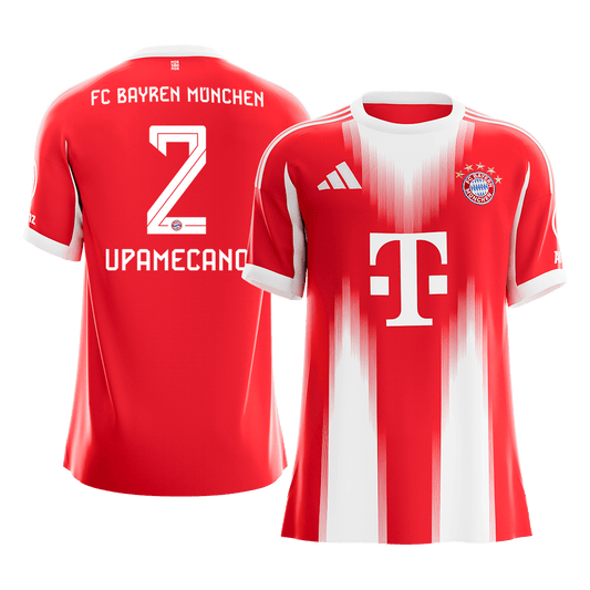 UPAMECANO #2 Bayern Munich Mens Home Soccer Jersey 2025/26 Red [PREMIUM]