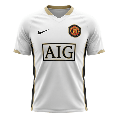 Retro Manchester United Mens Away Soccer Jersey 2006/07 White