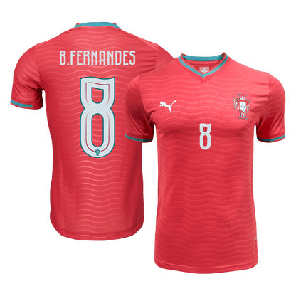 B.FERNANDES #8 Portugal Mens Home Soccer Jersey World Cup 2026 Red - Player Version