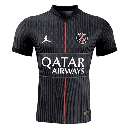 PSG Mens Fourth Away Soccer Jersey 2025/26 Black - Player Version