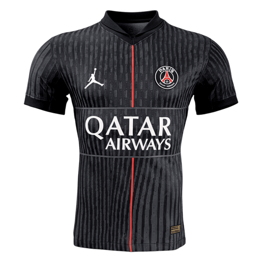 PSG Mens Fourth Away Soccer Jersey 2025/26 Black - Player Version