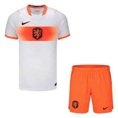 Netherlands Mens Away Soccer Kit World Cup 2026 Orange&White