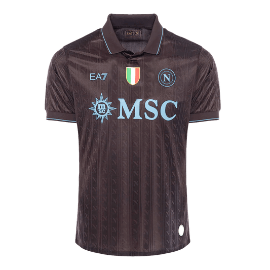Napoli Mens Third Away Soccer Jersey 2025/26 Black - Player Version
