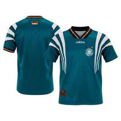 Retro Germany Mens Away Soccer Jersey 1996/97 Green