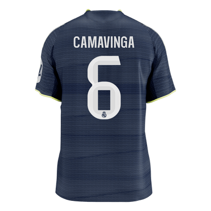 CAMAVINGA #6 Real Madrid Mens Away Soccer Jersey 2025/26 Navy - Player Version [PREMIUM]