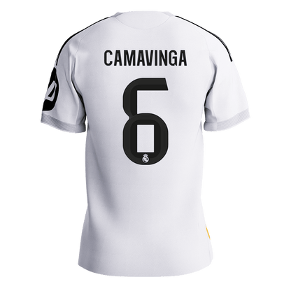 CAMAVINGA #6 Real Madrid Mens Home Soccer Jersey 2025/26 White - Player Version [PREMIUM]