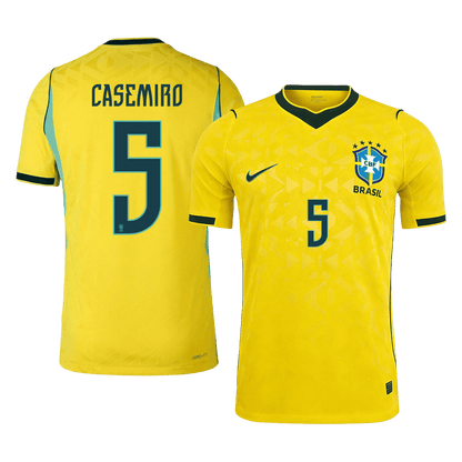 CASEMIRO #5 Brazil Mens Home Soccer Jersey World Cup 2026 Yellow - Player Version