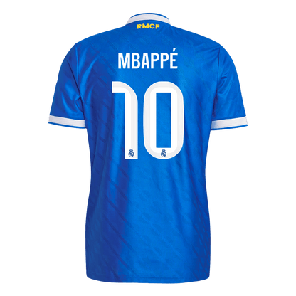 MBAPPÉ #10 Real Madrid Mens Third Away Soccer Jersey 2025/26 Blue - Player Version