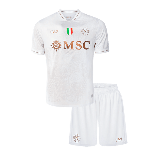 Napoli Kids Away Soccer Kit 2025/26 White