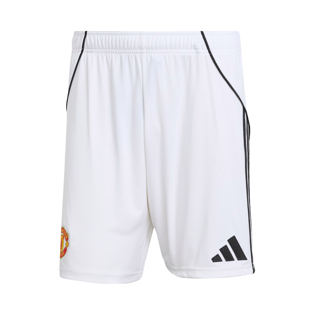 Manchester United Mens Home Soccer Shorts 2025/26 White