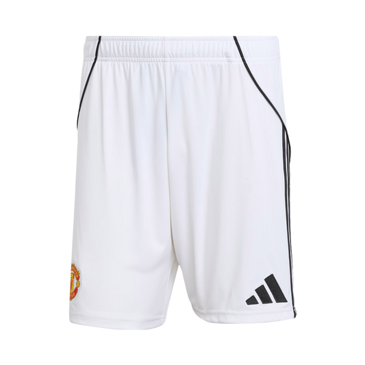 Manchester United Mens Home Soccer Shorts 2025/26 White