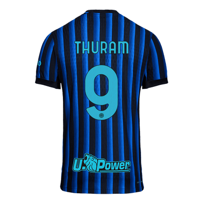 THURAM #9 Inter Milan Mens Home Soccer Jersey 2025/26 Blue&Black - Player Version